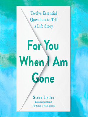 cover image of For You When I Am Gone